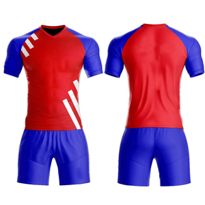 Tenues de football personnalisées durables avec nom d'équipe, manches courtes, automne, 100% polyester, séchage rapide, respirant, ensemble de survêtement d'entraînement avant - Product Image 1