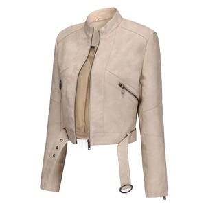 Crop <b>women</b> Comfortable <b>leather</b> <b>jackets</b> outerwear coats style winter midweight <b>bomber</b> Casual party & work wear Outdoor <b>jacket</b> - Product Image 2
