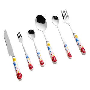 Juego de cubiertos de acero inoxidable PARA CENA DE fabricante tradicional a granel, acabado plateado con mango de resina - Product Image 4