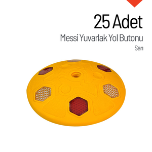 Juego de 25 Señales Reflectantes Redondas Messi, Reflector Blanco, ABS, PC, Vidrio Templado, Aluminio, Plástico, Impermeables IP68 para Seguridad Vial - Product Image 4