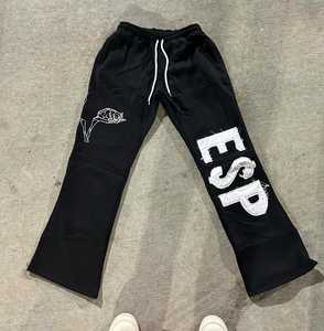 Fabricante personalizado impreso logotipo desgastado sol desteñido Vintage algodón pesado ácido lavado chándales diamantes de imitación pantalones de chándal - Product Image 2