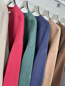 Multiple Couleur Nouveau Design Crewneck Oversized Sweatshirt 500gsm Cotton Heavyweight Drop Shoulder Blank Sweatshirt Low Price - Product Image 2