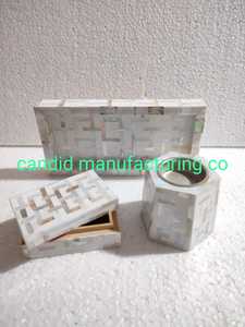 Brûleur d'encens arabe poli Candid Manufacturing Co, incrustation de nacre, style floral, incrustation d'os religieuse, artisanat naturel - Product Image 4