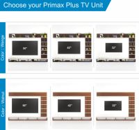 Elegante Mueble de TV Grande para Montar en la Pared Primax Plus con Estantes para Libros y Decoración, Ideal para Televisores de 50 Pulgadas