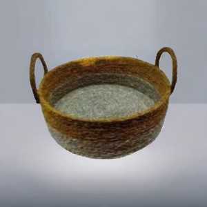 Venta de fábrica hecho a mano Sabai hierba cesta de frutas pequeña cesta tejida de frutas y verduras con asas - Product Image 3