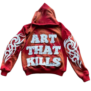 Sweats à capuche pour hommes personnalisés Survêtement vintage lavé à l'acide de haute qualité Survêtement Hip Hop lavé à l'acide de meilleure qualité - Product Image 3