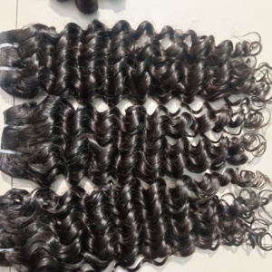 Cheveux humains en vrac humides et ondulés pour le tressage sans trame vague profonde Afro crépus bouclés en vrac cheveux humains tressage Bundle extension de cheveux - Product Image 2