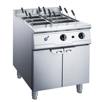 Cuiseur de pâtes commercial / Machine de cuisson de pâtes à gaz/électrique / Cuiseur de pâtes italien 1/2 cuves avec 3/6 paniers