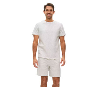 Haute qualité nouveau été hommes 2PC décontracté double ensemble à manches courtes t-shirt et short 100% coton pour un usage quotidien OEM Services 2025 - Product Image 5