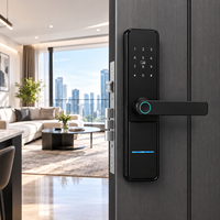 Serrure Intelligente Tuya TT à Empreinte Digitale pour Porte en Bois d'Auberge, Haute Sécurité 2026, avec Prise en Charge Cloud, en Aluminium Multi-Matériaux