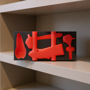 Module en mousse bicolore USAG (vide) – Produit décoratif en plastique pour assortiment 519 M 294B - Product Image 3