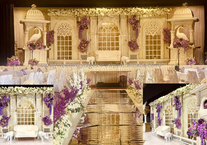 กรอบเวทีงานแต่งงานสีขาวแบบ 3 มิติ สไตล์เมห์ราบ กำลังเป็นที่นิยม - Product Image 5