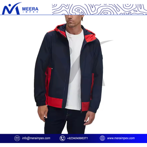 Men's Stylish <b>Lightweight</b> Waterproof Hooded Windbreaker <b>Jacket</b> for Outdoor Sport & Winter <b>Running</b> High Street Style Front Logo - Product Image 2