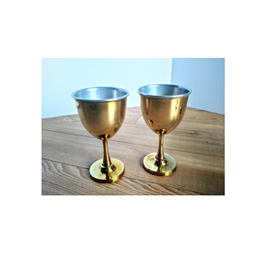 Verre à vin en acier inoxydable disponible à prix compétitif vente chaude verre à vin à cocktail martelé prix bon marché - Product Image 2