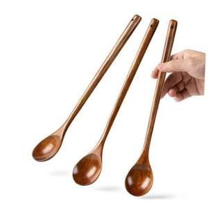 Cuillère en bois naturel finie à la main Cuillère en bois réutilisable légère idéale pour les voyages ou un usage quotidien de l'exportateur indien - Product Image 4