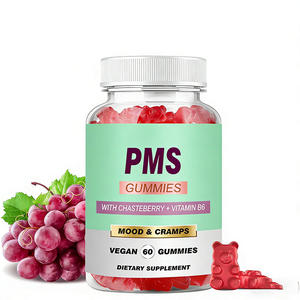 Permen Kunyah Vegan GMP Private Label untuk Wanita <span class=keywords><strong>PMS</strong></span> dengan Vitamin C, Zinc, Selenium, Iodin, Penyeimbang Hormon, Bebas Gluten - Product Image 1