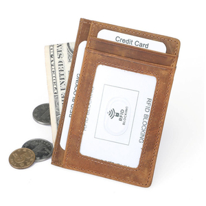 Proveedor de Renombre que Vende Tarjeteros de Cuero Genuino de Calidad Inigualable para Hombre, Precio Impresionante de Mercado, Origen India, Protección RFID para Tarjetas de Crédito - Product Image 1
