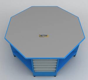Banco DE TRABAJO ESD octogonal de acero personalizable de alta calidad, uso de fábrica, Detay profesional, garantía de 3 años, 183x183x90cm DT-15-014 - Product Image 3