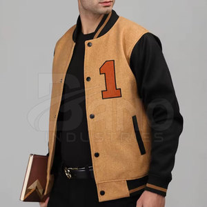 Chaqueta Universitaria de Lona de Alta Calidad con Logotipo Frontal, Hecha de Algodón, Precio de Invierno para Venta en Línea - Product Image 2