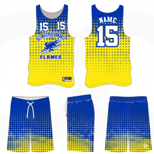 Uniforme de Baloncesto Universitario, Estilo Personalizado, Colores Personalizados, Diseños de Franjas Laterales y Camiseta de Baloncesto Sublimada con Espíritu Escolar - Product Image 5