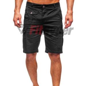 Pantalones cortos Cargo de talla grande para hombre, nuevos multibolsillos de secado rápido, cintura elástica personalizada, transpirable, algodón, poliéster, cierre de cordón OEM - Product Image 1