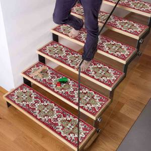 Tapis géométrique à motifs, tapis imprimé style Kilim, motif ethnique, décoration moderne pour escalier, gobelin - Product Image 5