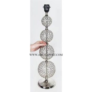 Maravilloso diseño de artículos de plata Mesa de acero de metal Lámparas de iluminación decorativas Lámparas de luces clásicas hechas a mano más vendidas de lujo - Product Image 2