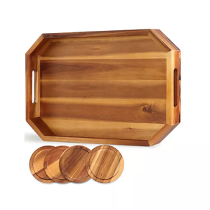 La mejor exhibición de servicio, bandeja rectangular de madera/soporte, mango de cuerda de hierro, comida casera personalizada, té, regalo de boda, bandeja decorativa Cayring - Product Image 4