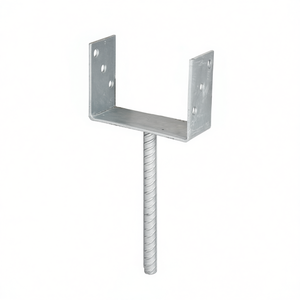 Soporte de poste en forma de U ETA-10/0210 71x100x200x60mm Acero galvanizado en caliente con anclaje de hormigón GAH para cercas, celosías y puertas - Product Image 3
