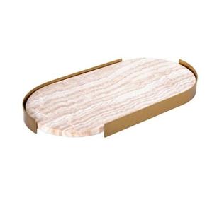 Plateau de service en bois de qualité supérieure pour les mariages et les événements, plateau de service pour la restauration avec poignée dorée - Product Image 5