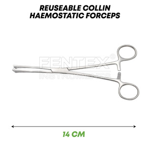 Pinzas Hemostáticas de Acero Inoxidable de Alta Calidad Collin de 14 cm, Instrumentos Quirúrgicos OEM Personalizados - Product Image 4