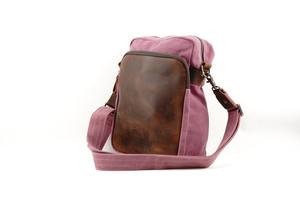 กระเป๋าสะพายข้างผ้าใบแคนวาสพร้อมแผงหนัง3ช่องและ3ช่อง LCSB-0033B - Product Image 4