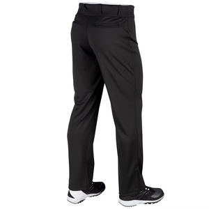 Pantalon de baseball de haute qualité pour adultes, noir, personnalisé, fermeture à boutons, durable, coupe décontractée, longueur intégrale, vêtements de sport actifs - Product Image 6