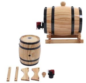 Giá Rẻ 1.5L Sồi Lão Hóa Thùng Whiskey Thùng Nhà Rượu Vang Xô Whiskey Thùng Cho Rượu Vang Rượu Vang Và Rượu Ánh Sáng Màu Vàng - Product Image 5