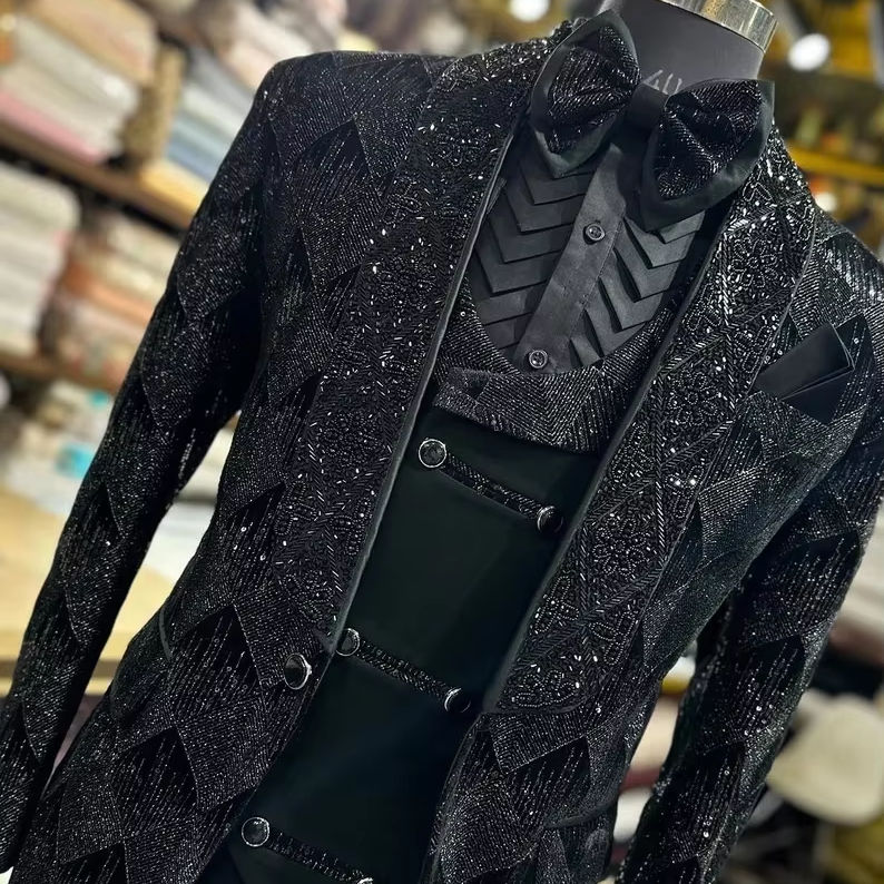 Mens Three Piece Suit White Slim Fit Wedding Tuxedo