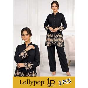 LP ZAVIAR EMB Casual Style 2 PCS <b>Button</b>-Decorated <b>Suit</b> - Product Image 3