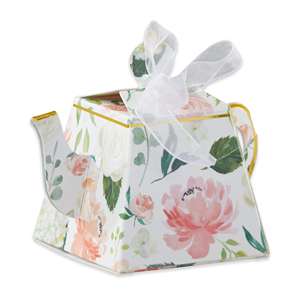 Cajas de recuerdo de tetera para fiesta de té Floral Vintage, cartón corrugado, recuerdos de boda para invitados para despedidas de soltera, Baby Showers, cumpleaños - Product Image 1