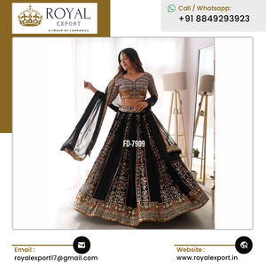 Lancement de nouveaux vêtements ethniques indiens Faux Georgette Lehenga Choli avec séquence et broderie du fournisseur indien - Product Image 3