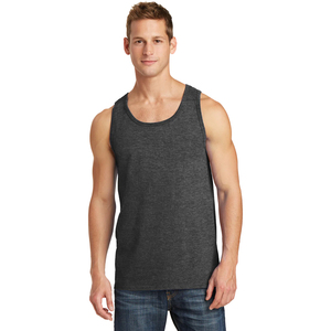 Men's Breathable Fitness Tank Tops <b>Charcoal</b> Singlet in Sleeveless Tri-Blend Knitted Weave for Gym Workouts - Product Image 1