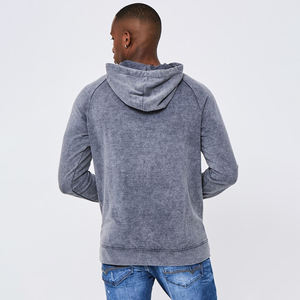 2025 Sudadera con capucha personalizada con lavado ácido de gran tamaño del fabricante 100% algodón pesado de alta calidad teñido liso para ropa de invierno para hombre - Product Image 2