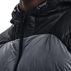 Vestes matelassées pour hommes personnalisées de couleur grise et noire avec sweats à capuche vêtements de mode veste matelassée coupe-vent avec service OEM - Product Image 2