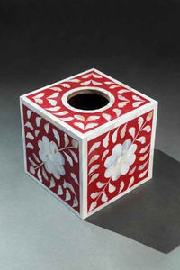 Caja de Pañuelos y Servilletero de Madera con Incrustaciones de Hueso de Lujo, Suministro Directo de Fábrica, Hecho a Mano en India para Decoración del Hogar, Oficina y Bodas - Product Image 2
