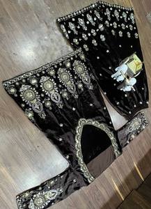 Diseñador 2025 mujeres Sexy terciopelo estilo Bollywood Salwar Kameez fiesta desgaste fusión superior inferior bordado lentejuelas trabajo indio - Product Image 3