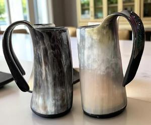 แก้วมักลายวัวดื่มแบบไวกิ้งพร้อมด้ามจับดีไซน์หรูหราเครื่องดื่มร้อนและเย็นแกะสลักตามสั่ง100% - Product Image 2