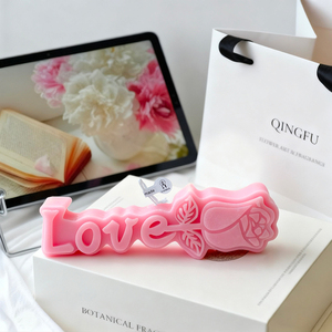 Día de San Valentín romántico ecológico hecho a mano aromaterapia vela perfumada Floral decoración del hogar regalo para Diwali Ramadan Bars - Product Image 6