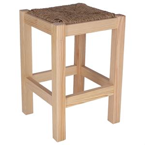 WELL HOME Panca da Giardino in Legno Rustico, Finitura Non Verniciata, Design Quadrato Basso 32.5x32.5x48.5 cm - Product Image 5