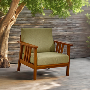 เก้าอี้ไม้สักสไตล์ร่วมสมัยสำหรับห้องนั่งเล่นชุดเฟอร์นิเจอร์โซฟาสำหรับห้องนั่งเล่นชุดเฟอร์นิเจอร์กลางแจ้ง - Product Image 5