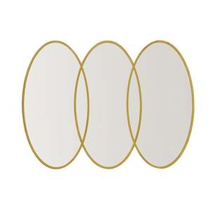 Espejo de Pared <span class=keywords><strong>Eclipse</strong></span> Gold Trio, Espejo de Maquillaje para Baño, Decoración para Sala de Estar, 30 x 40 Pulgadas - Product Image 1