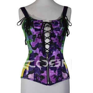 Top tipo corsé con estampado de Mardi Gras y tirantes para el hombro - Product Image 3