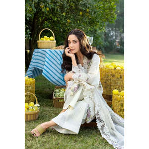 Salwar Kameez de Algodón Bordado Chikankari Premium Elaf, Estilo PK, ELY-3A TC-1629 - Product Image 4